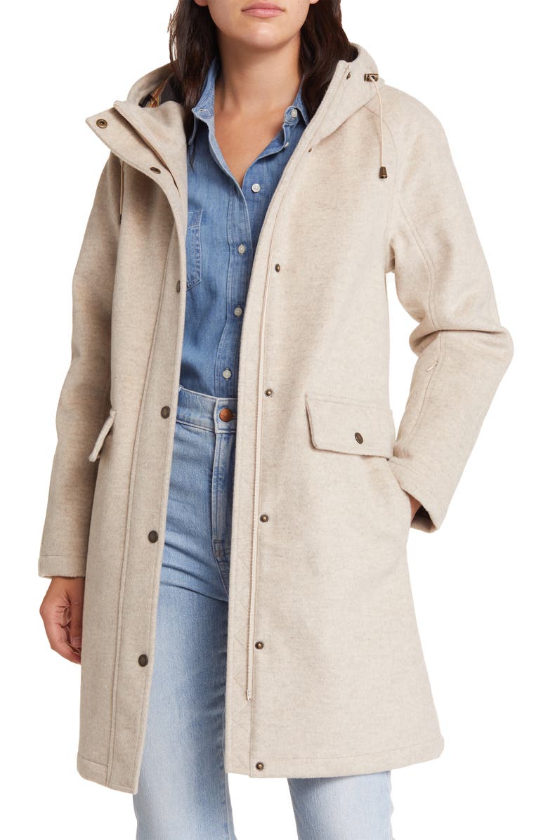 Pendleton Hayden Water Repellent Wool Blend Hooded Coat, Alternate, color, 