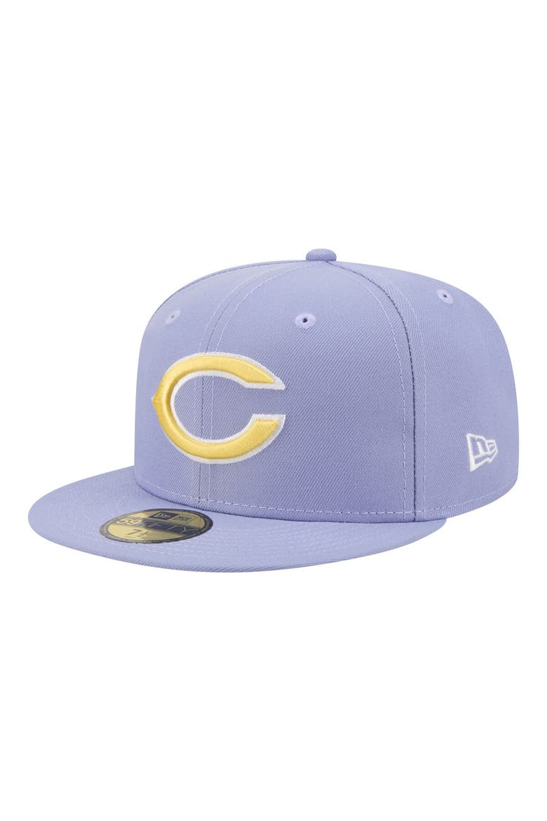 Men's New Era Light Purple Chicago Bears Lavender Bloom 59FIFTY Fitted Hat, Alternate, color, Light Purple