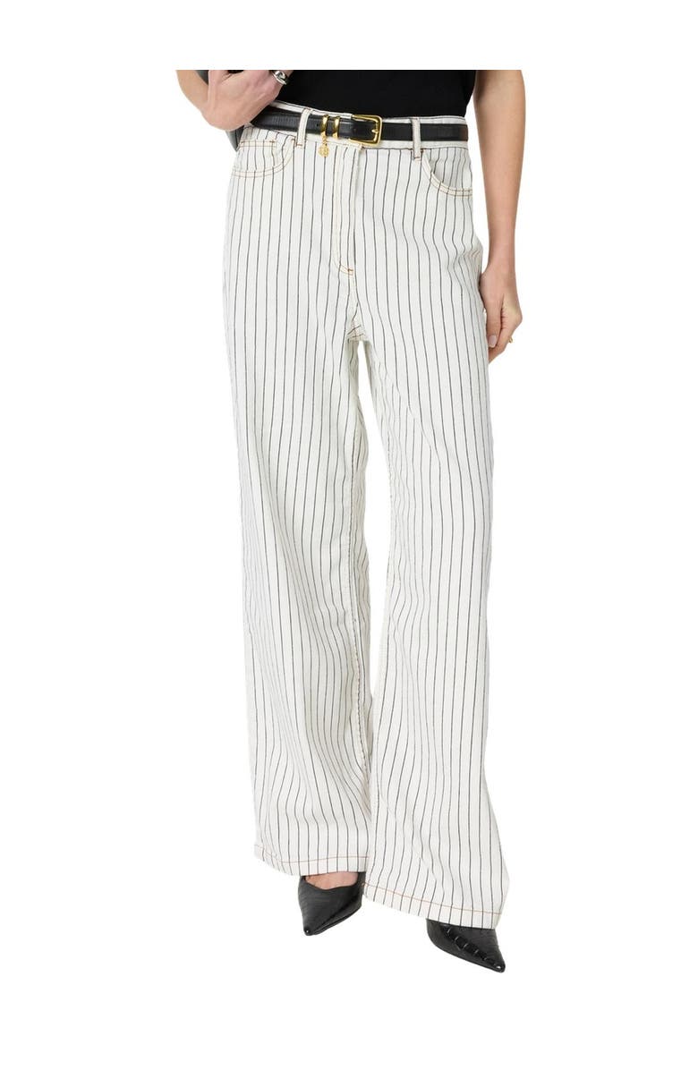 GERARD DAREL Amaliah Striped Wide Leg Jeans, Main, color, Ecru