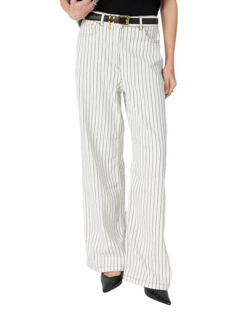Amaliah Striped Wide Leg Jeans