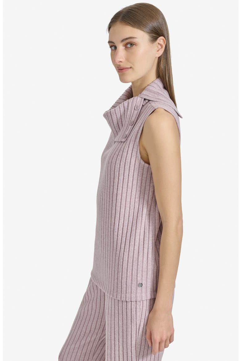 Ribbed Hacci Sleeveless Turtleneck Top, Alternate, color, ELDERBERRY