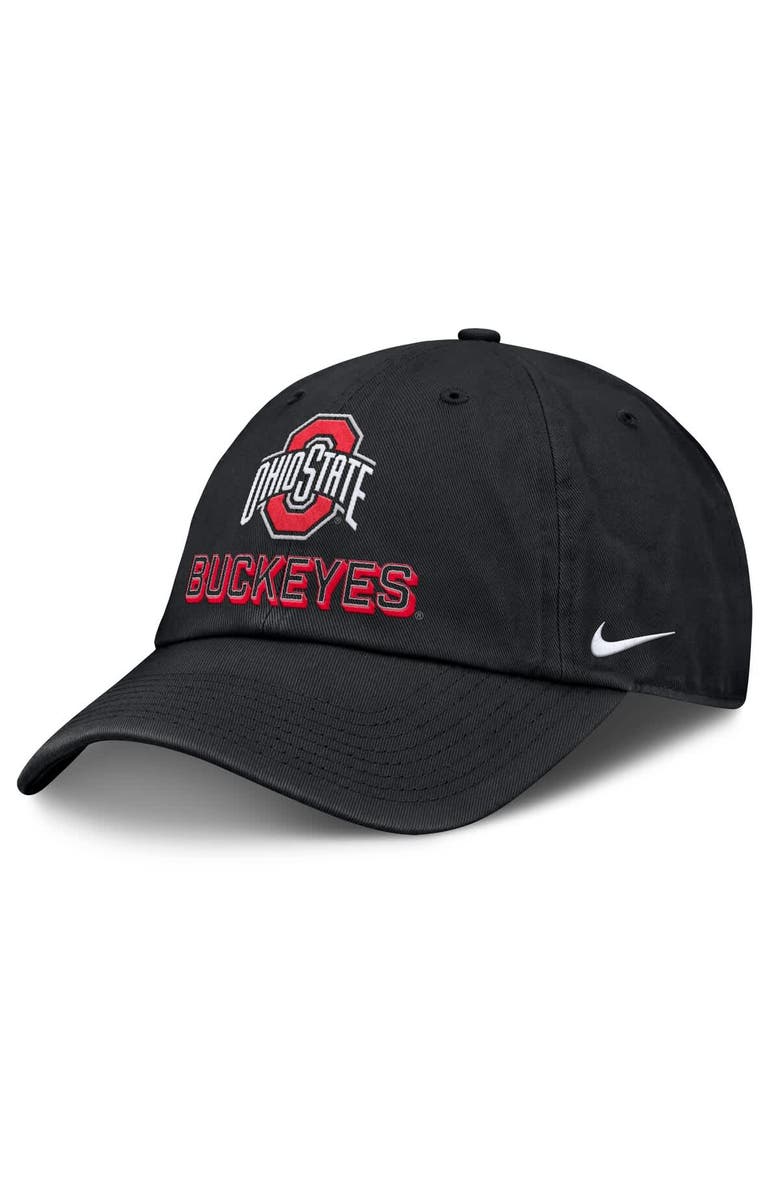 Nike Men's Nike Black Ohio State Buckeyes 2025 On-Field Club Adjustable Hat, Main, color,