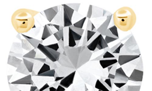 Crislu Brilliant Cut Cubic Zirconia Stud Earrings In Gold