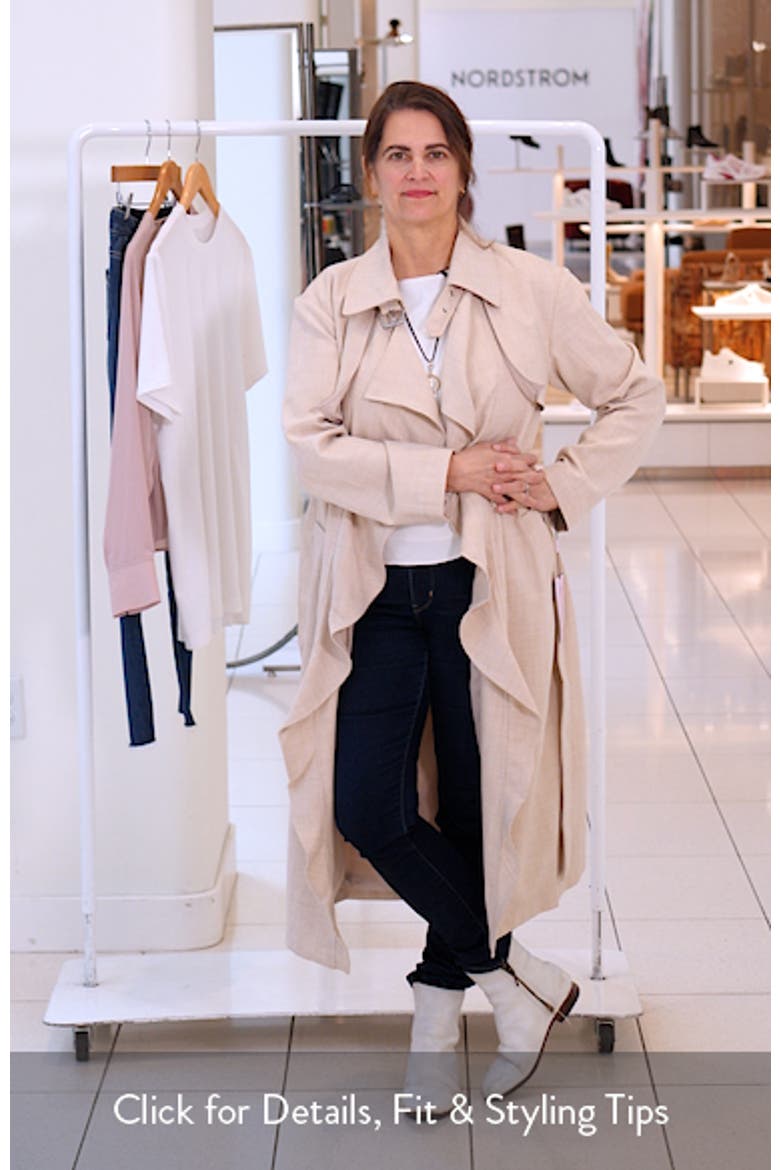 Cascade Drape Trench Coat video