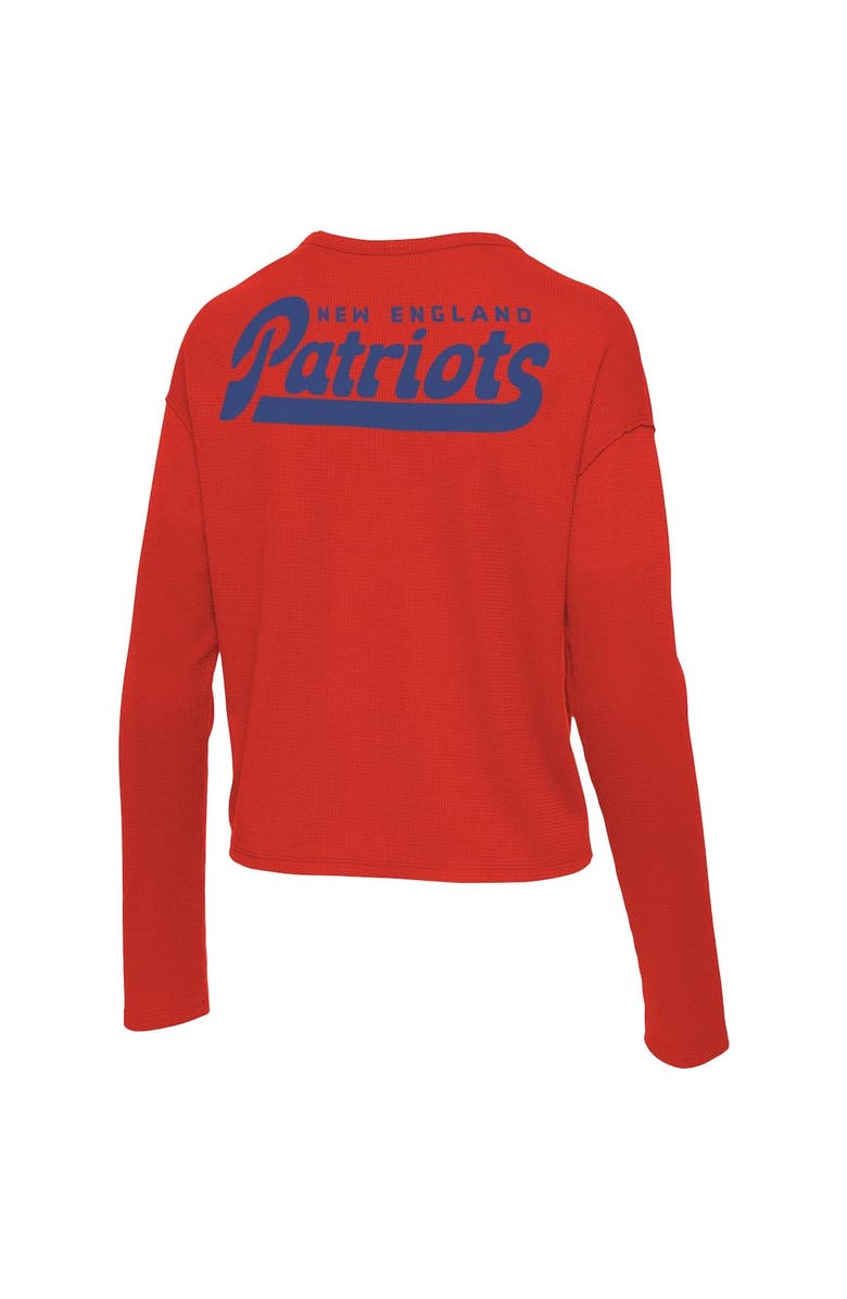 Junk Food Women's Junk Food Red New England Patriots Pocket Thermal Long Sleeve T-Shirt, Alternate, color, Red