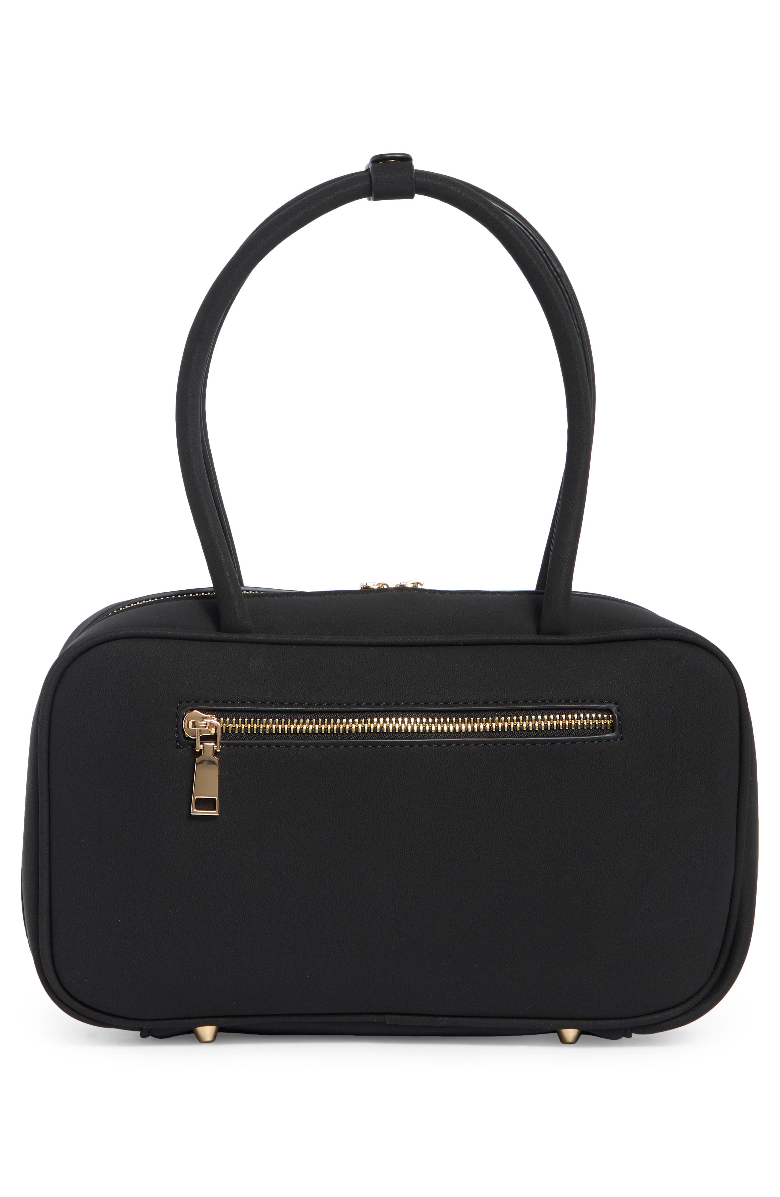 URBAN EXPRESSIONS HANDBAGS Faux Suede Shoulder Bag, Alternate, color, Black