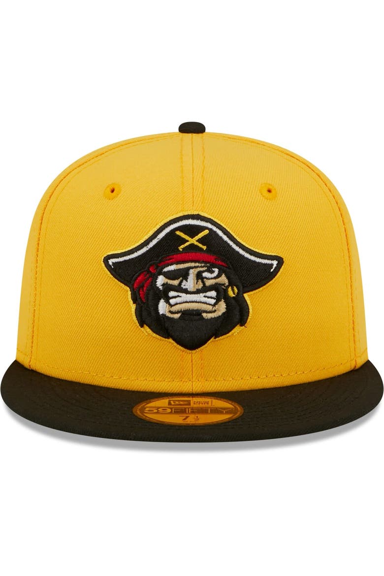 Men's New Era Yellow Bradenton Marauders Authentic Collection 59FIFTY Fitted Hat, Alternate, color, Yellow