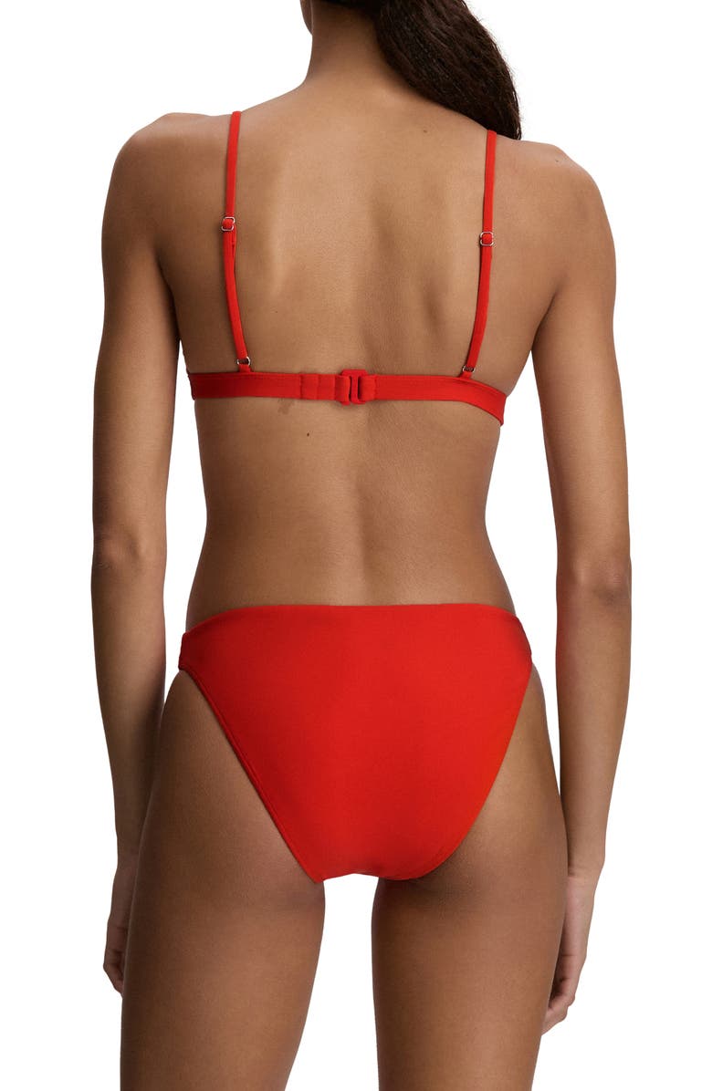 Polo Ralph Lauren Triangle Bikini Top, Alternate, color, Bright Poppy