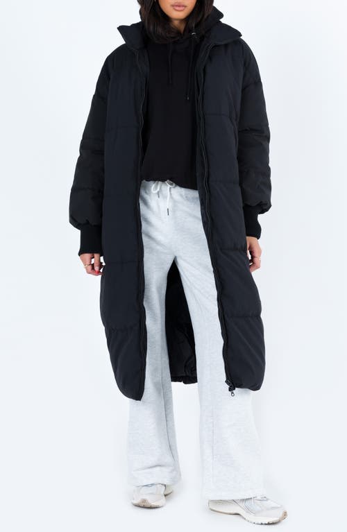 Princess Polly Abe Longline Puffer Jacket In Black