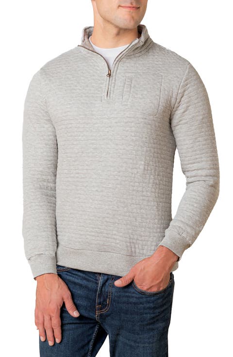 Quilted Half Zip Pullover