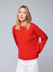 Majestic Filatures Wool Cashmere Knit Pullover Crewneck Sweater