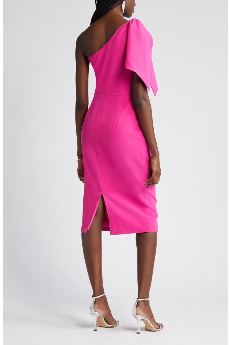 Tiffany One-Shoulder Midi Dress, Alternate, color, BRIGHT FUCHSIA