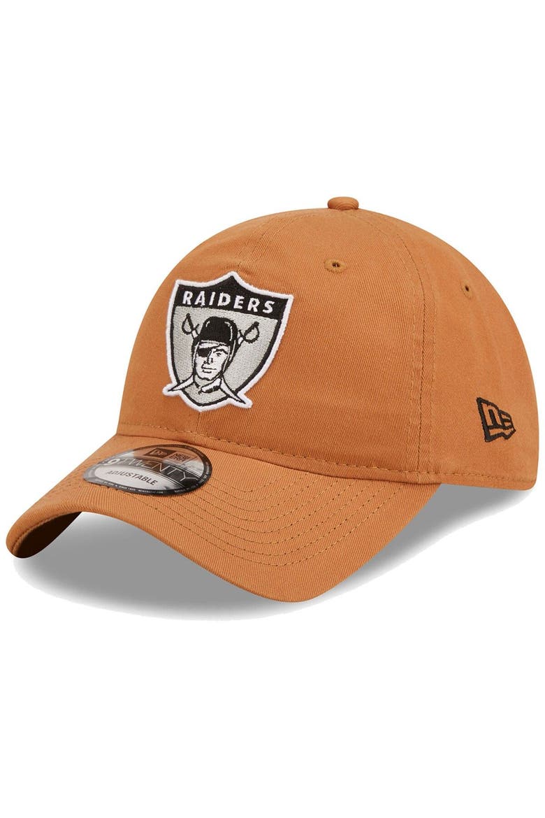 Men's New Era Brown Las Vegas Raiders Core Classic 2.0 9TWENTY Adjustable Hat, Main, color, Brown