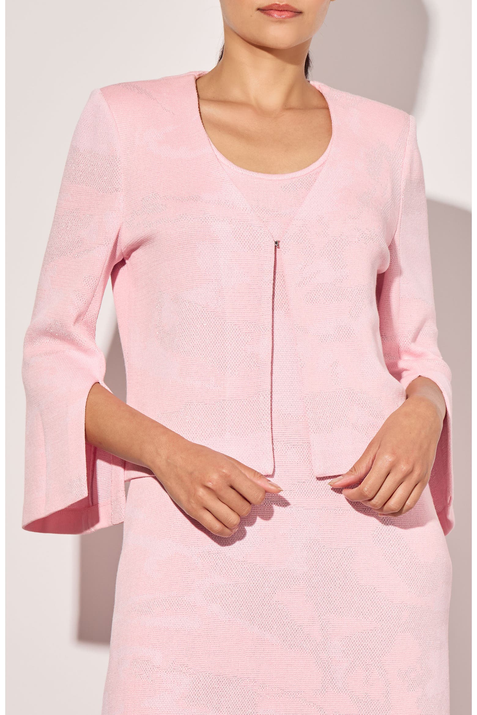 Shimmer Dc Ming Wang Shimmer Abstract Print Jacquard Knit Jacket (Women) | Nordstrom