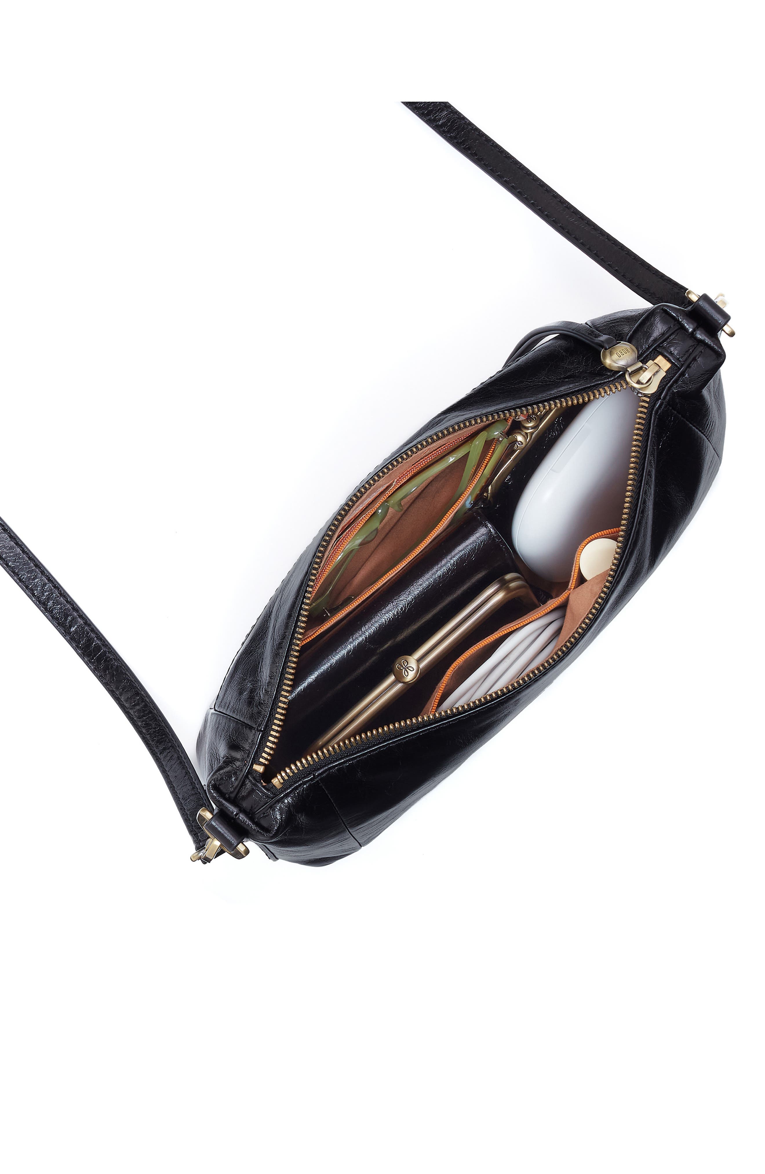 HOBO Darcy Carryall Leather Crossbody Bag, Alternate, color, Black