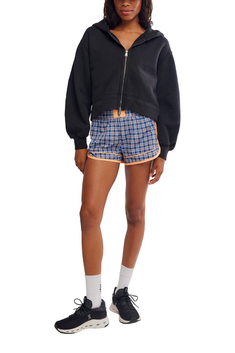 FP Movement A Cut Above Cotton Zip Hoodie, Alternate, color, BLACK