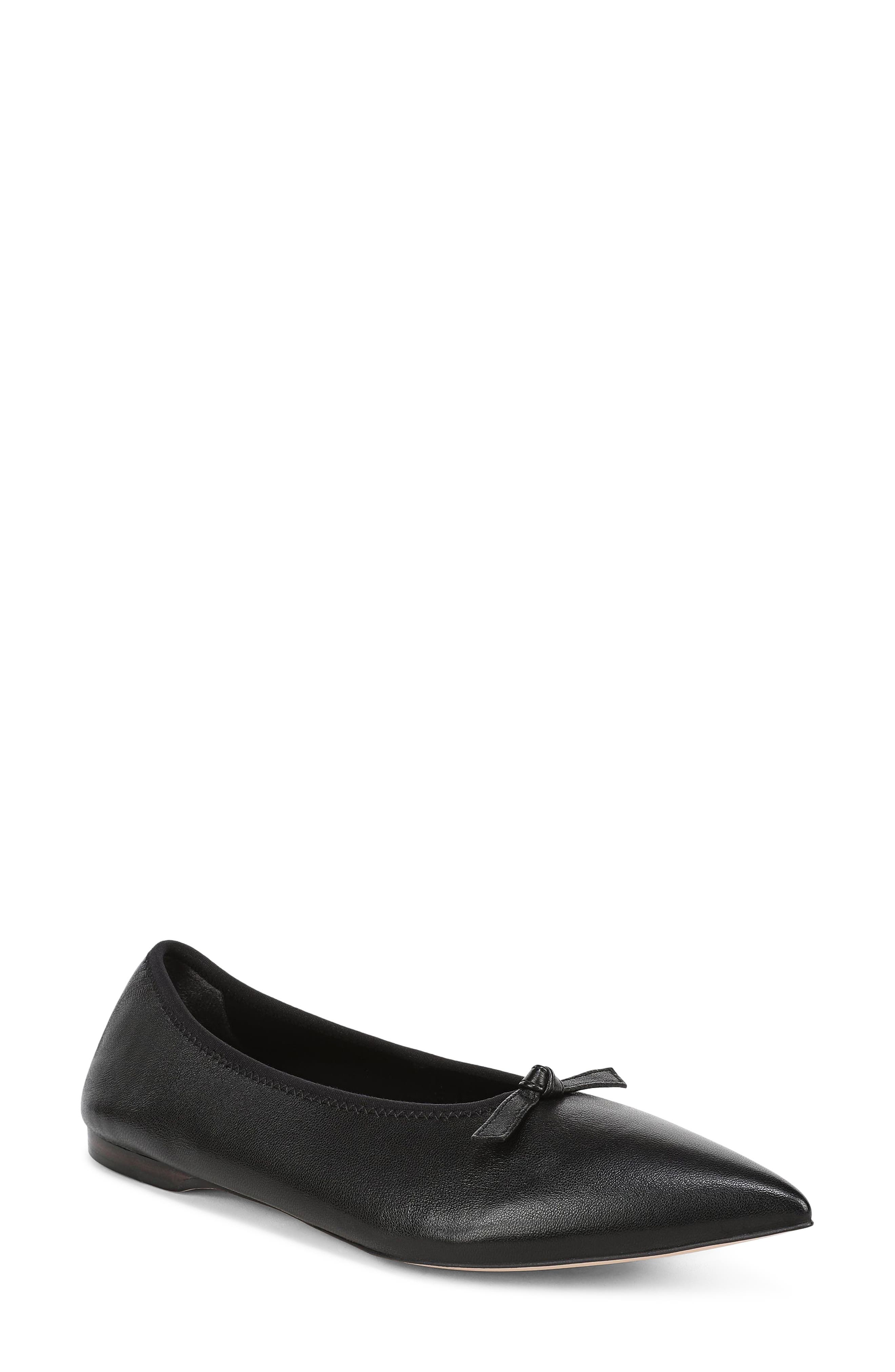 Favorite Daughter Leah Pointed Toe Flat, Main, color, Black