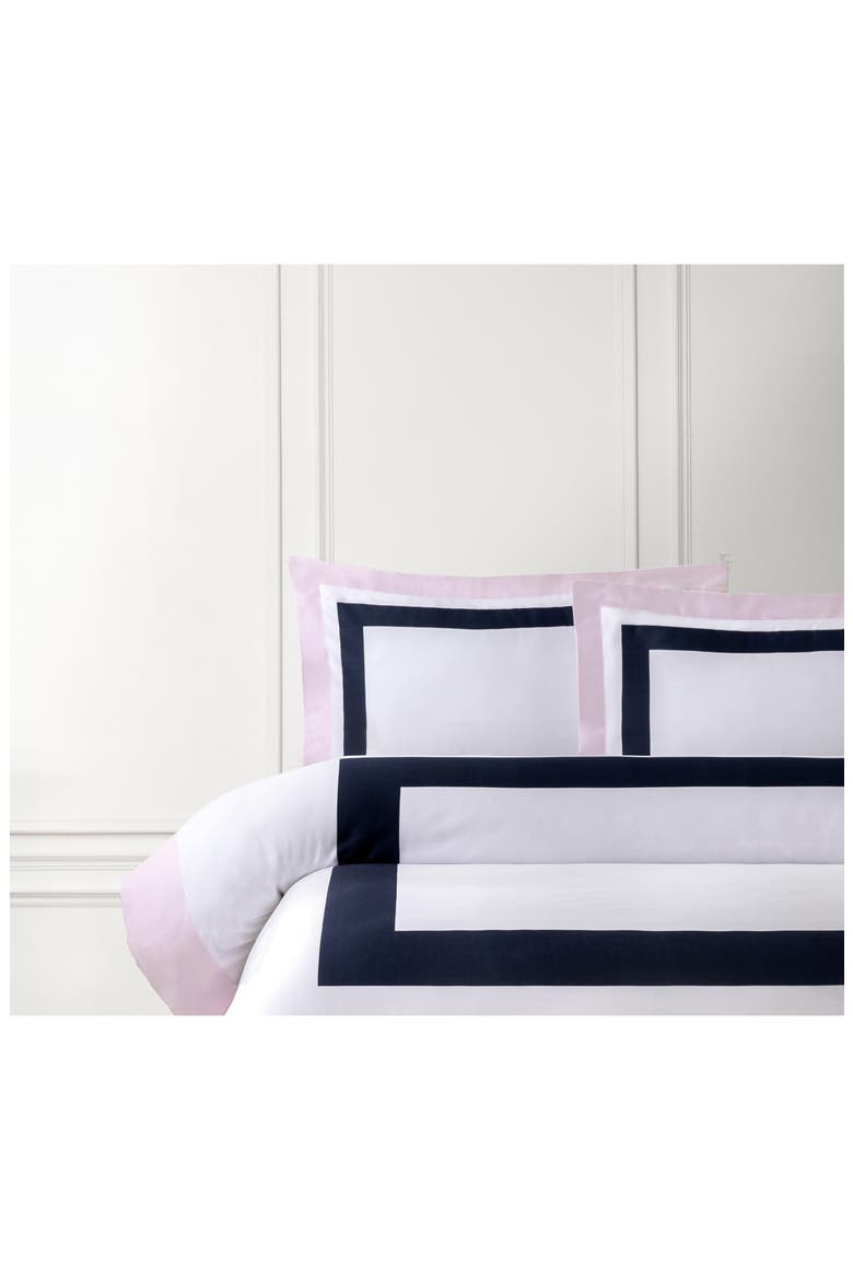 Double Border Turkish Cotton Sham Set, Alternate, color, PINK