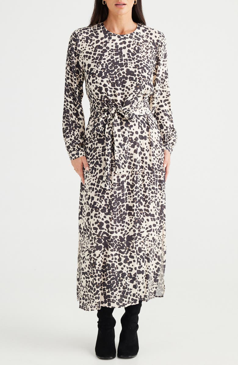 Brave+True Turning Point Print Long Sleeve Maxi Dress, Alternate, color, Element
