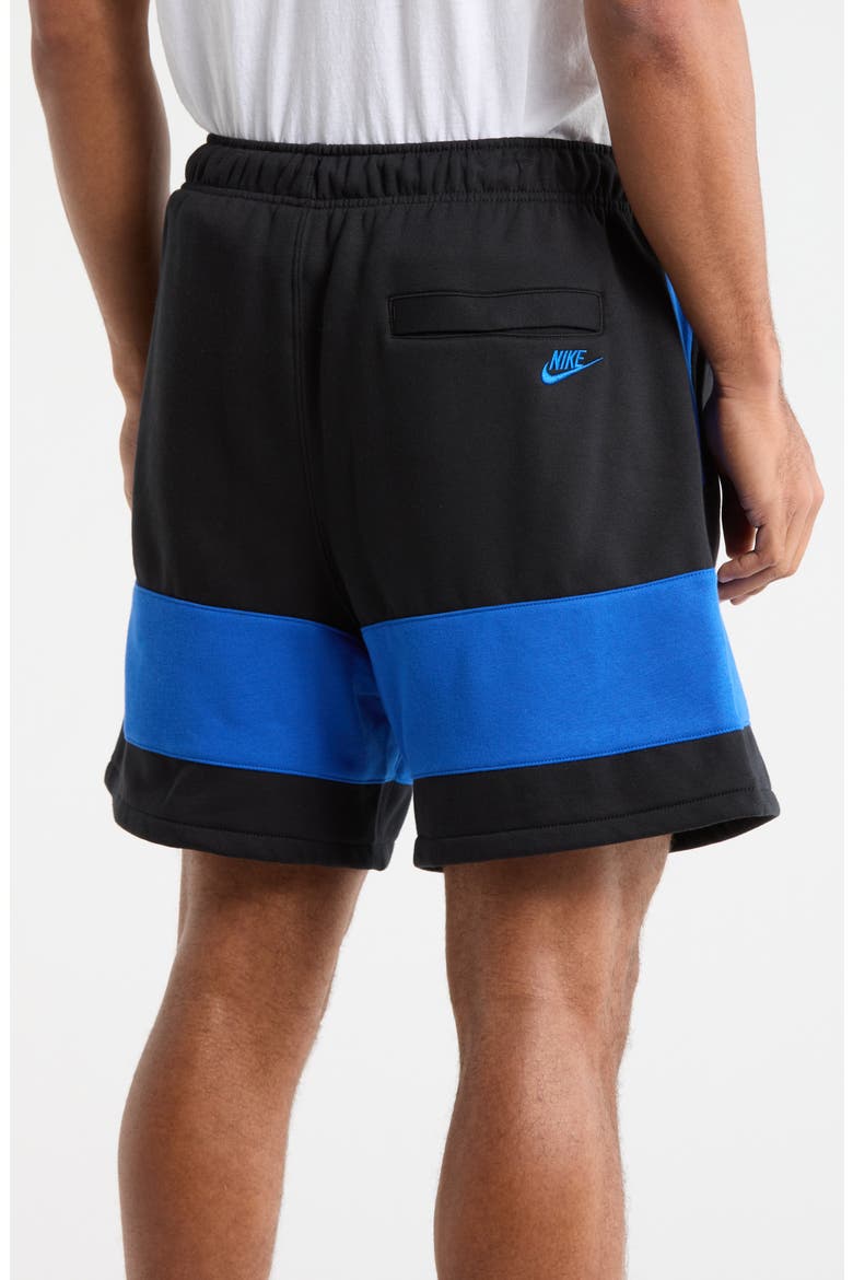 Sportswear Club Fleece Shorts, Alternate, color, BLACK/ GAME ROYAL