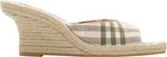 Burberry Check Mews Espadrille Mules