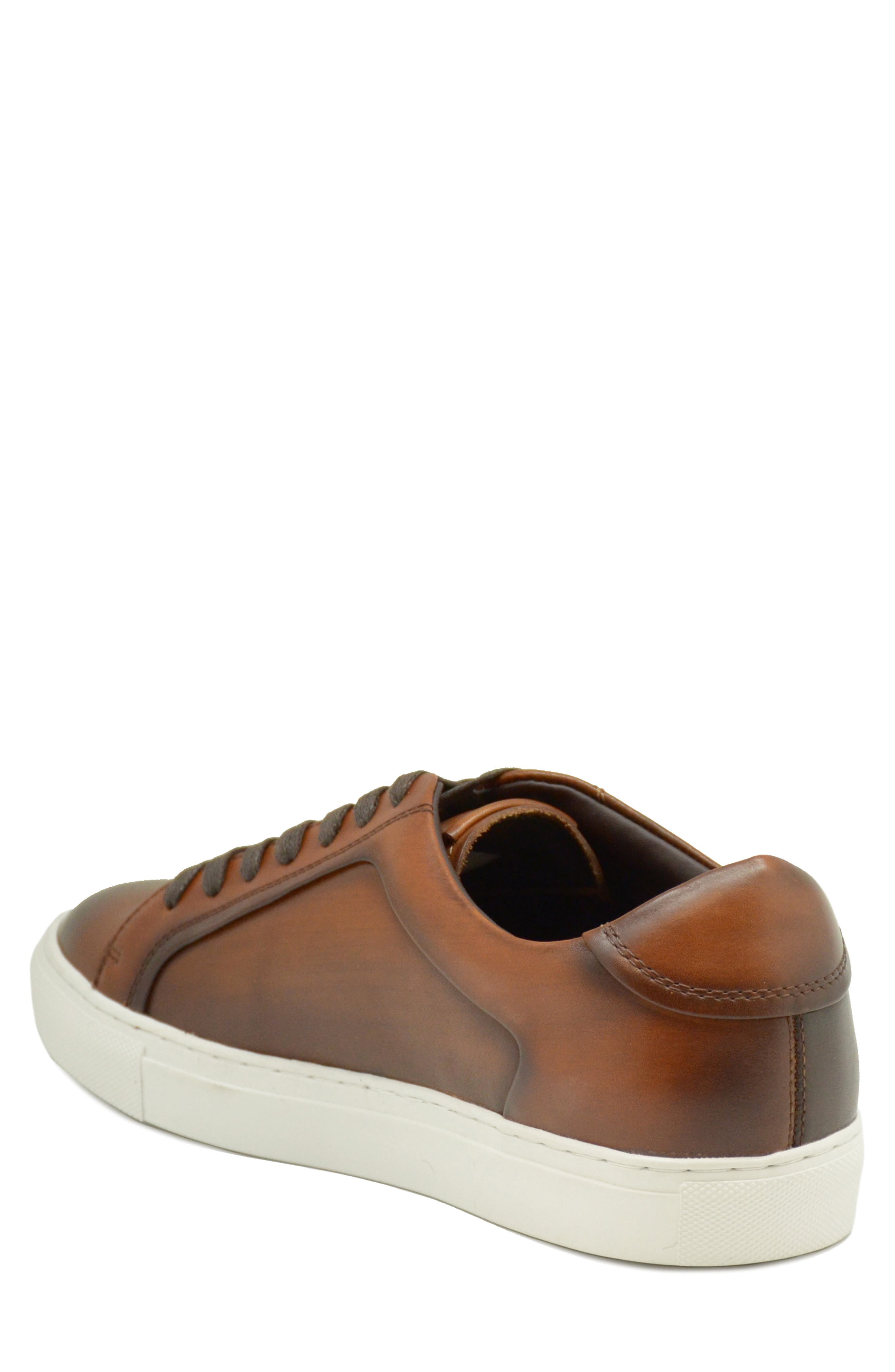 Teo Low Top Sneaker, Alternate, color, COGNAC