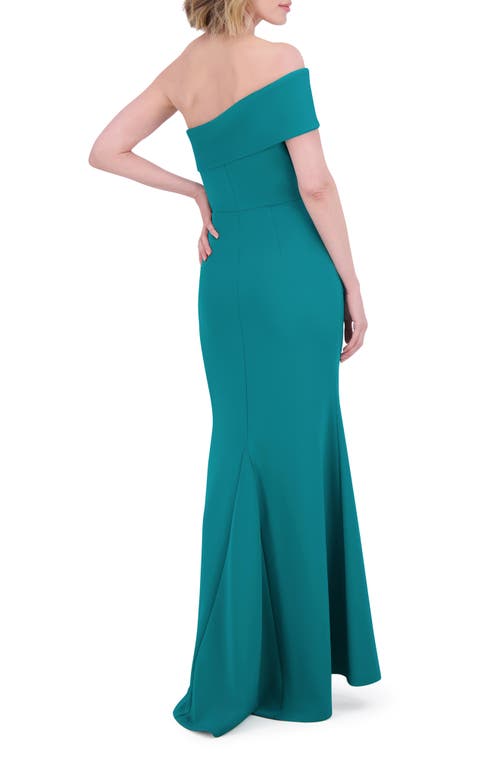 ELIZA J ELIZA J OFF THE SHOULDER FIT & FLARE GOWN