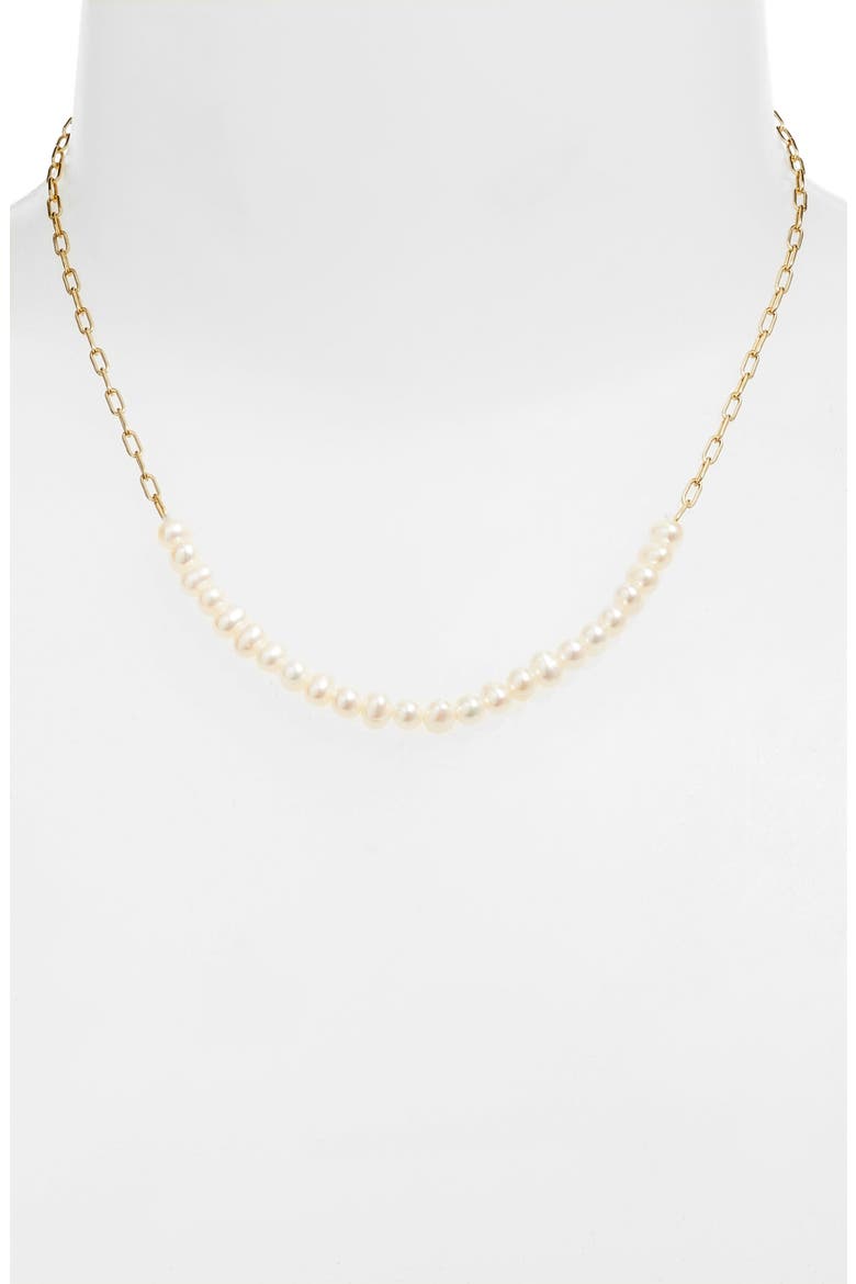 Pearl Frontal Necklace, Alternate, color, GOLD