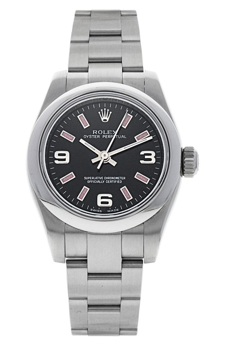 Watchfinder & Co. Rolex Preowned Lady Oyster Perpetual Bracelet Watch, 26mm, Main, color, 