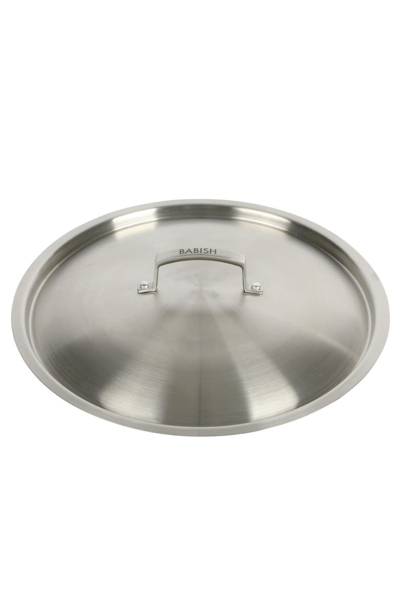 12 Inch Tri Ply Stainless Steel Frying Pan with Lid, Alternate, color, Stainless Steel