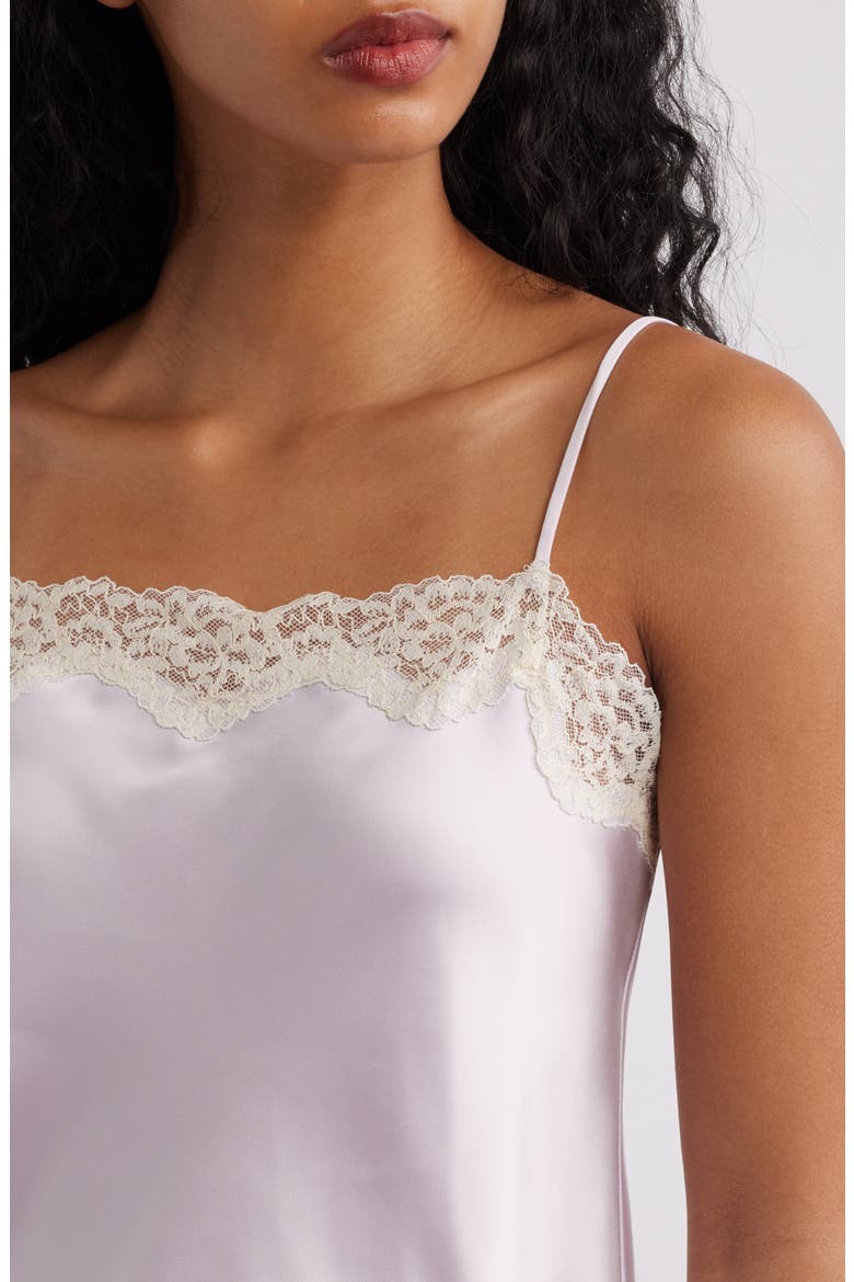 Delicat Satin Lace Trim Camisole, Alternate, color, LIGHT/ PASTEL PURPLE