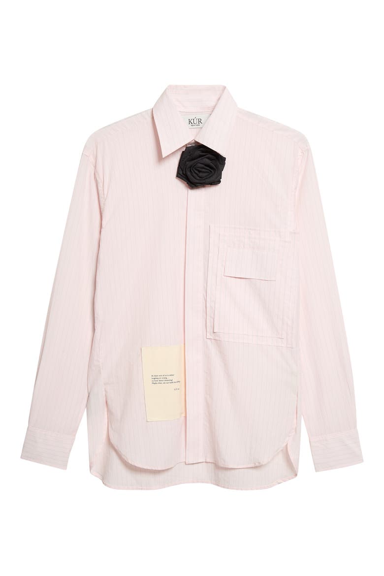 Striped Boxy Shirt, Alternate, color, BABY PINK STRIPES
