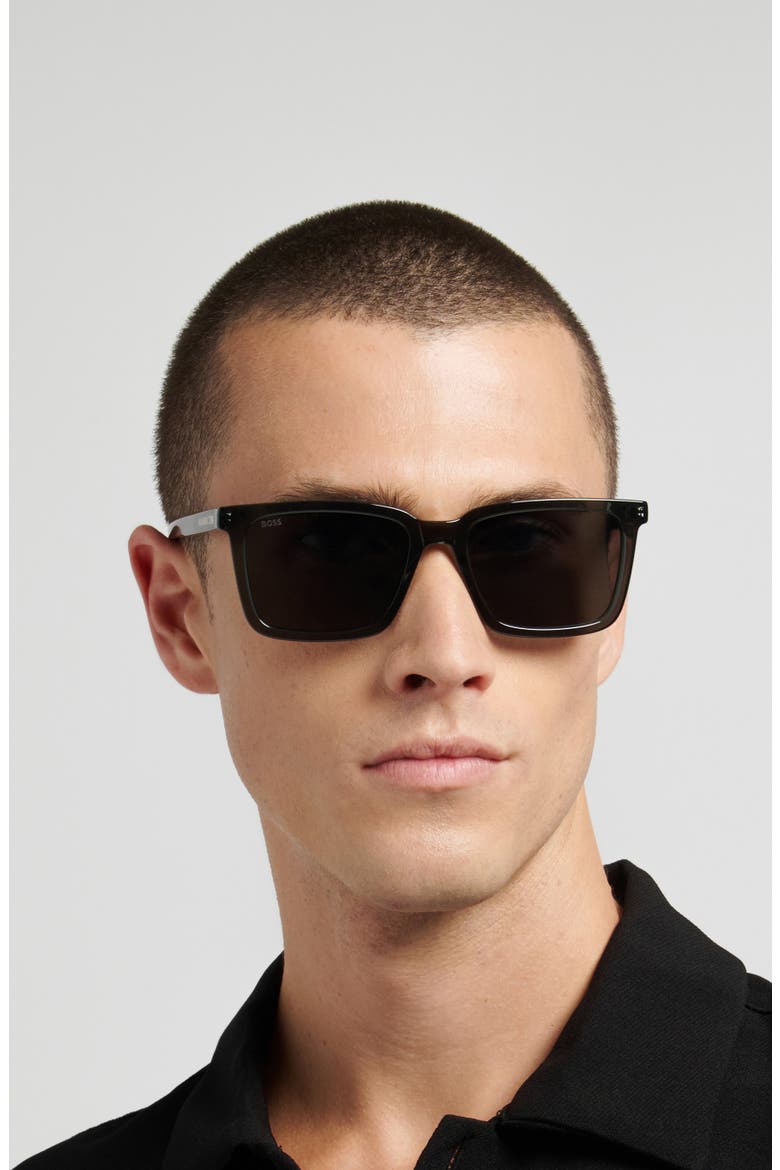 55mm Sunglasses, Alternate, color, GREEN/ GREEN