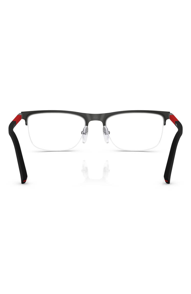 Prada Linea Rossa 53mm Semi Rimless Pillow Optical Glasses, Alternate, color, Light Grey Gradient