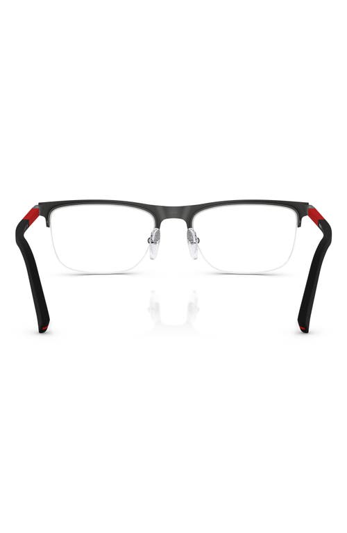 PRADA PRADA LINEA ROSSA 53MM SEMI RIMLESS PILLOW OPTICAL GLASSES