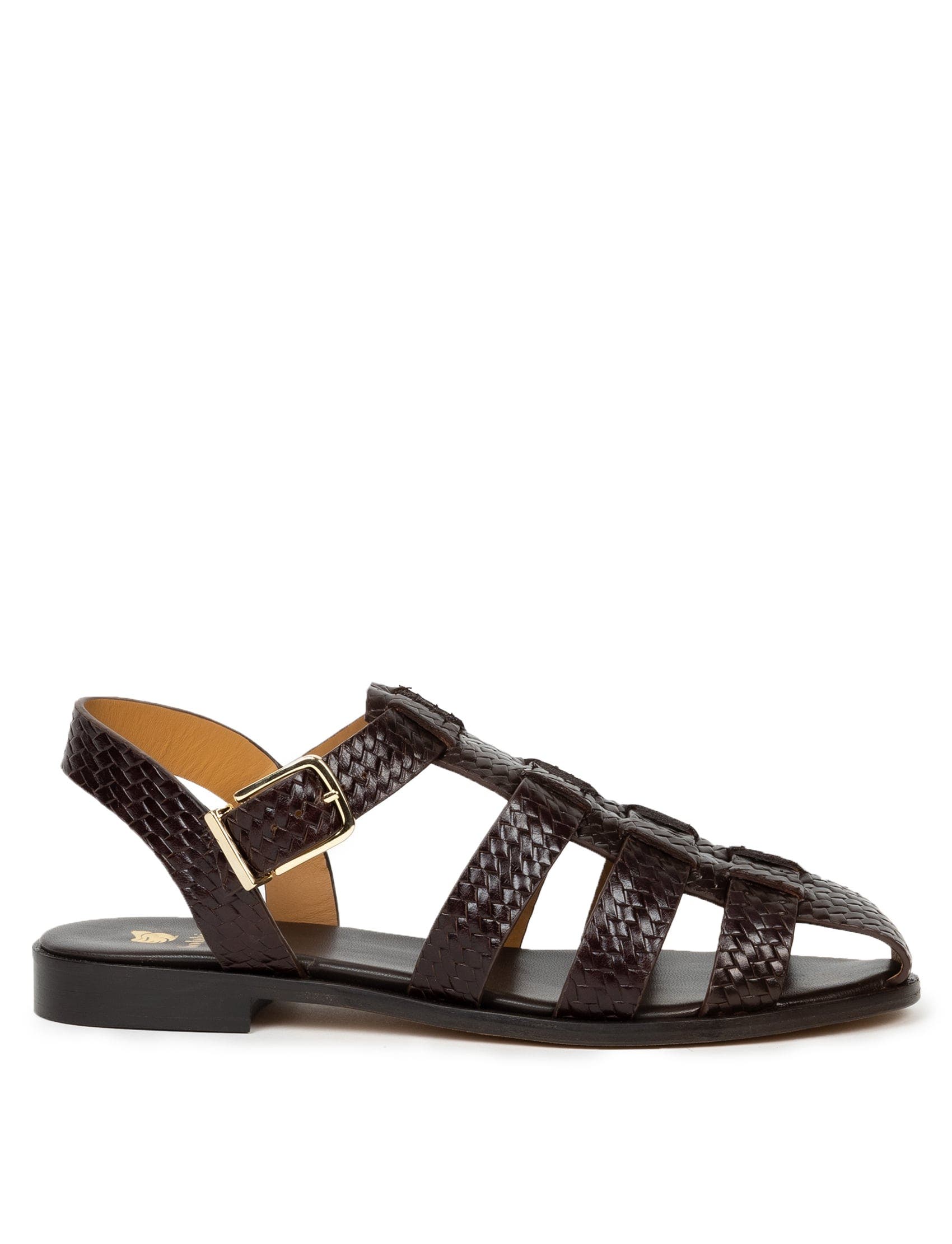 Romane Flat Sandals, Alternate, color, Irish Coffee