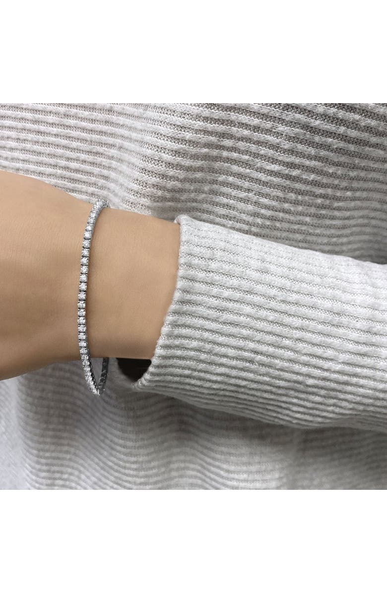 ALLUREZ Eternity Lab Diamond Tennis Bracelet 14k, Alternate, color, White Gold