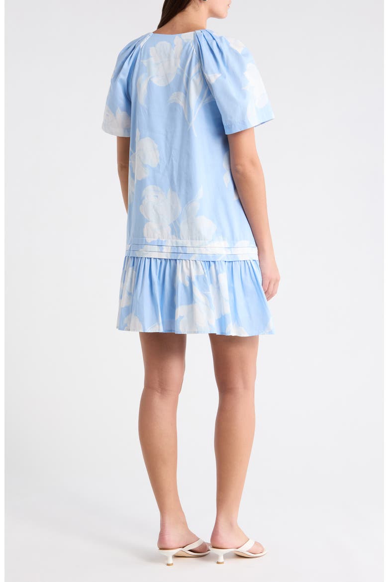 Afina Floral Seruma Drop Waist Shift Dress, Alternate, color, BABYBLUE-MULTI
