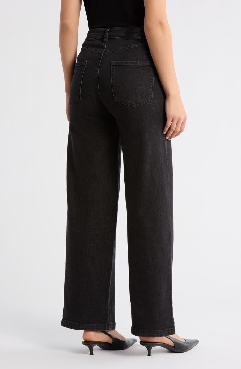 DKNY Jeans High Waist Tailored Pants, Alternate, color, Blackout