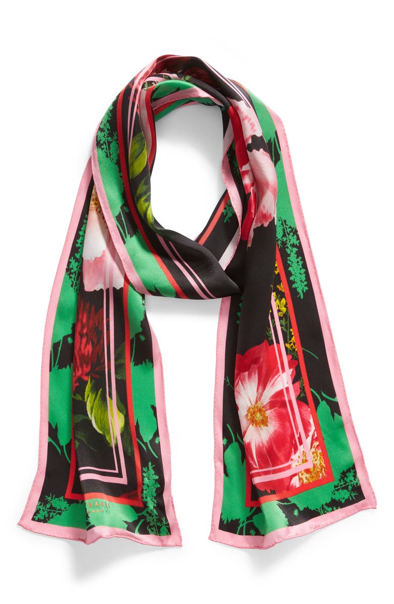 Ted Baker London Berry Sundae Floral Silk Scarf, Alternate, color, 