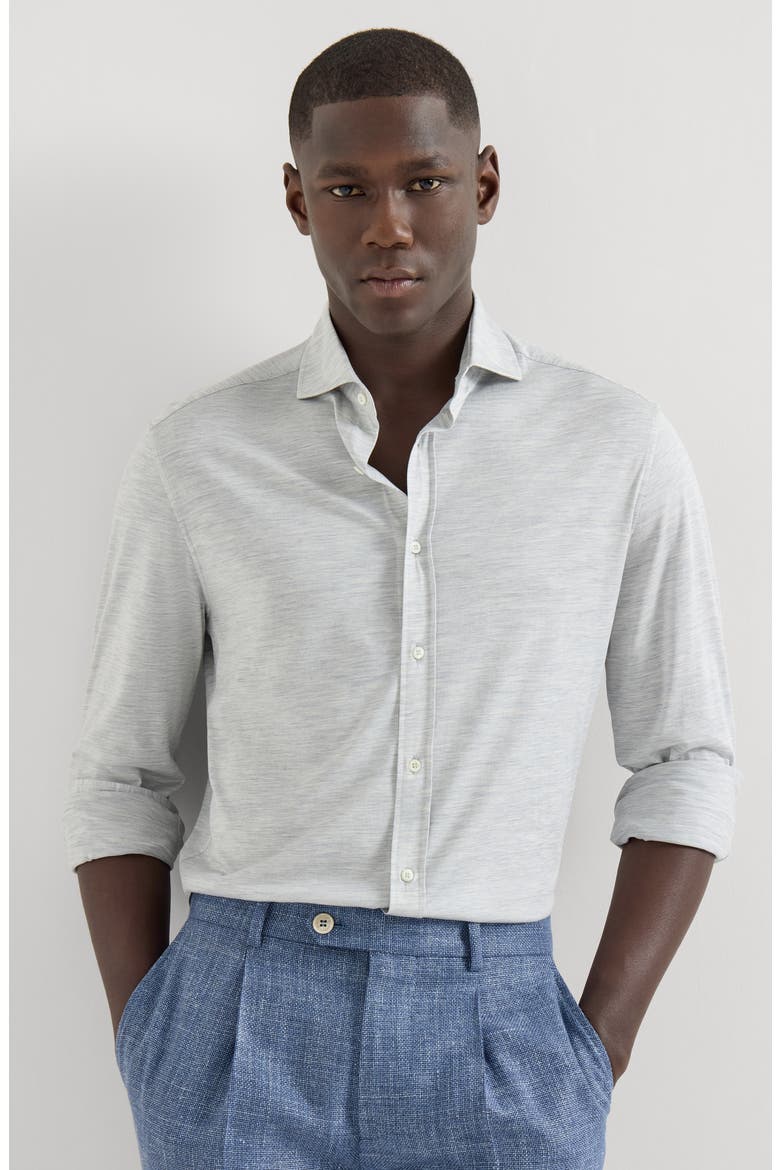 Spread collar shirt, Alternate, color, Pearl