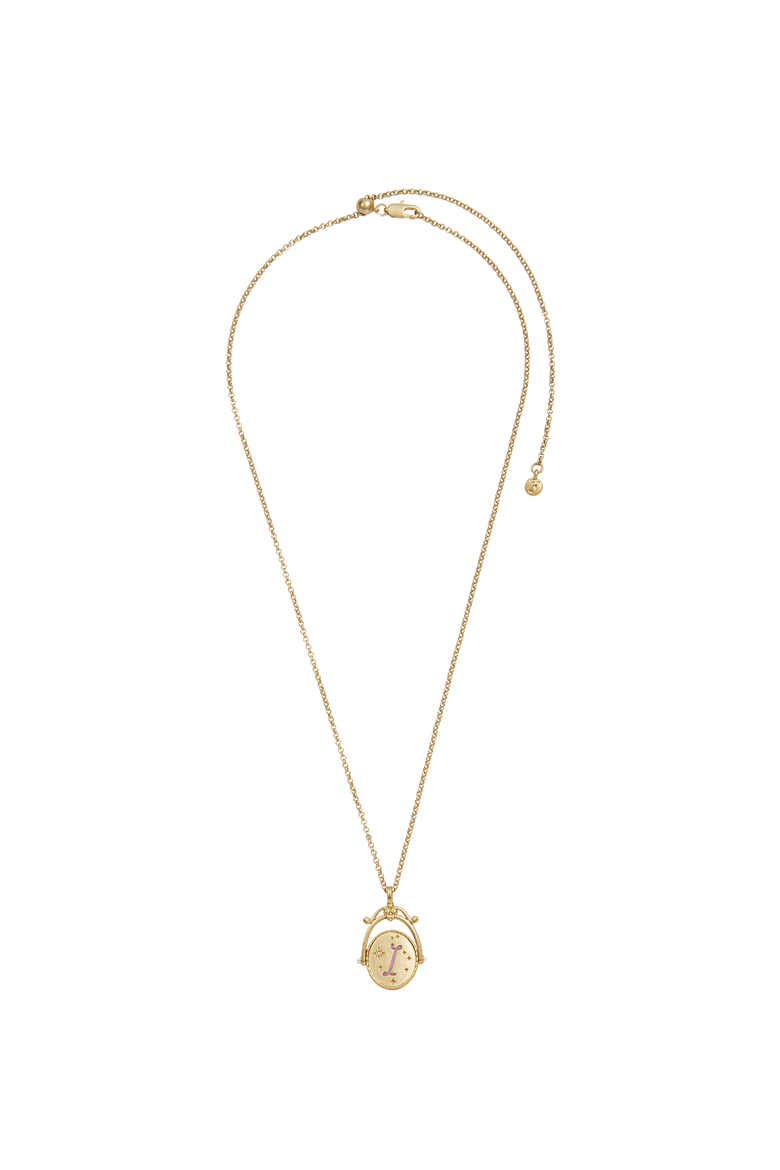 I Initial Iris Gold Spinner Chain Necklace, Alternate, color, Gold