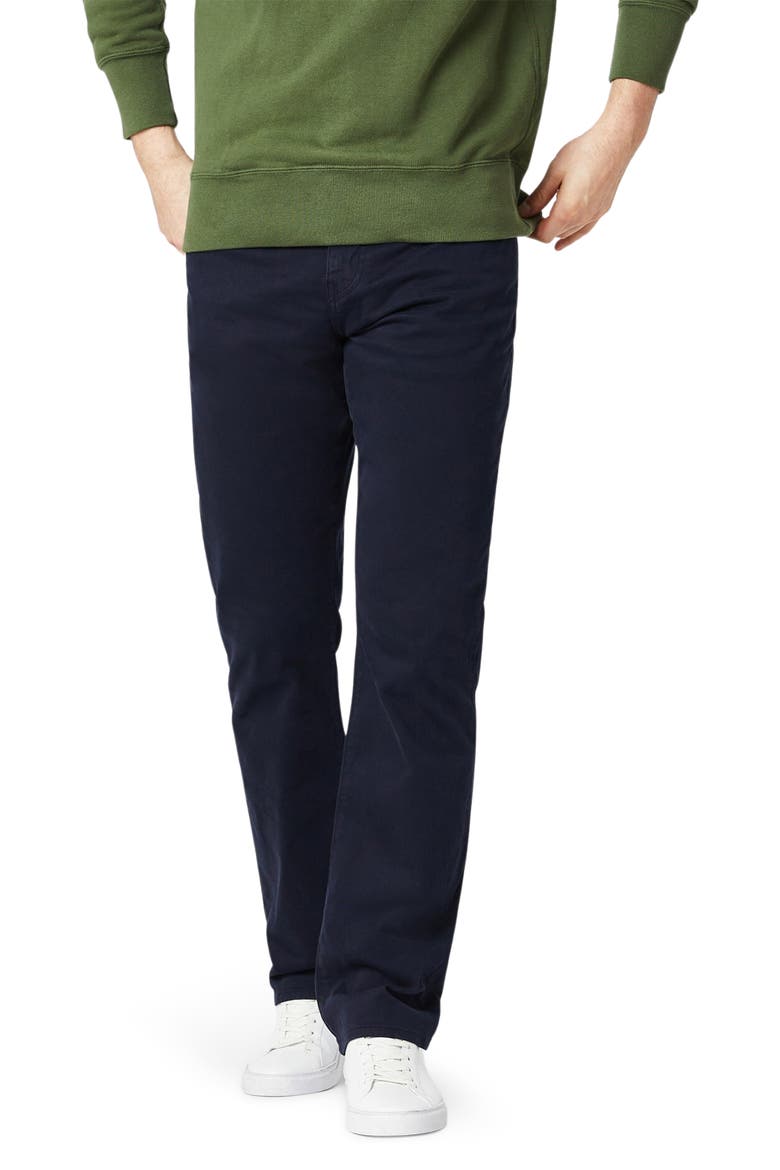 Matt Relaxed Straight Leg Twill Pants, Main, color, NAVY TWILL