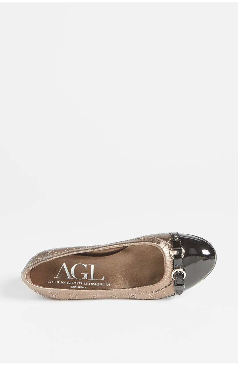AGL Attilio Giusti Leombruni Quilted Ballet Flat, Alternate, color,