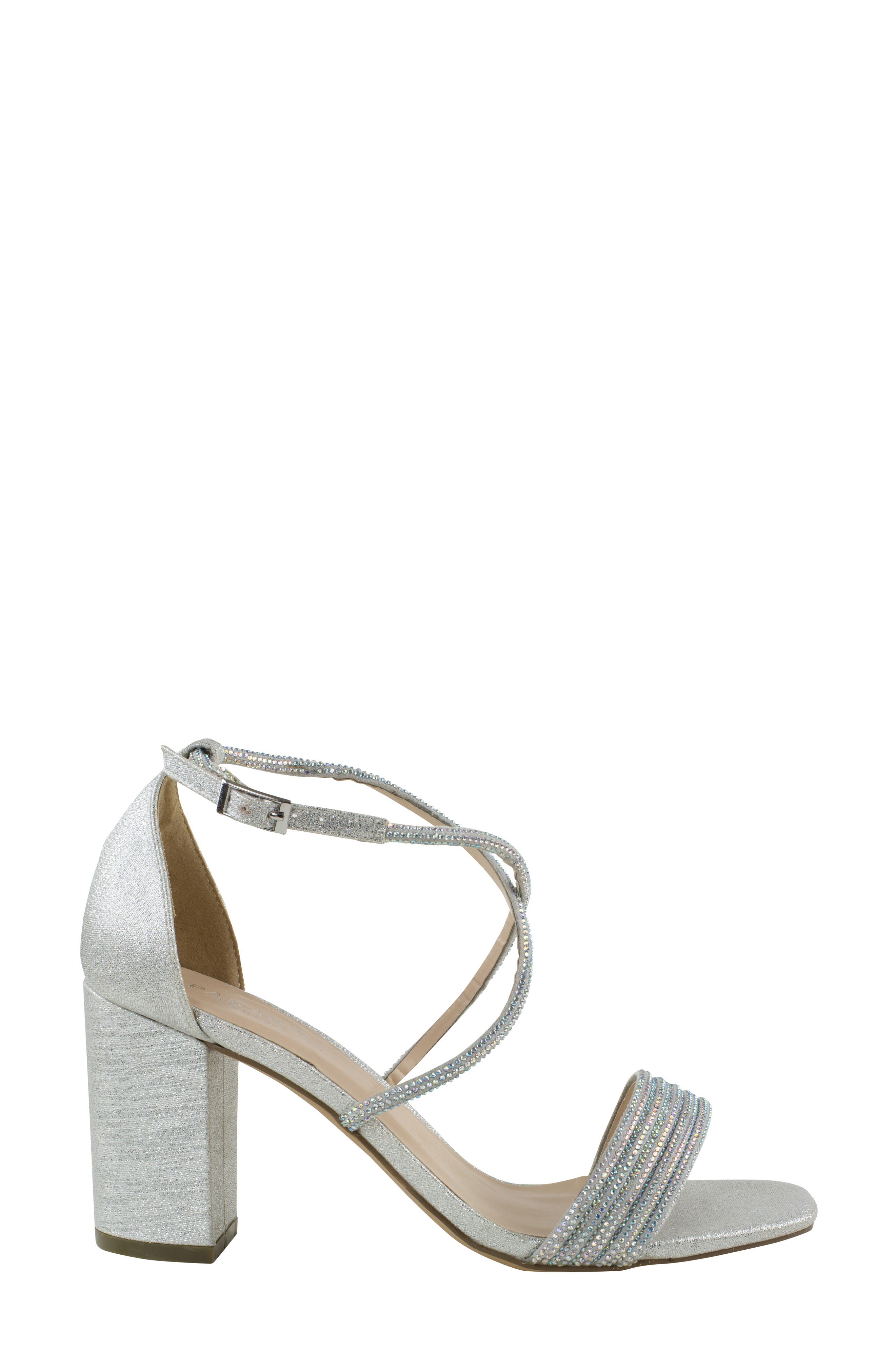 Mackenzie Embellished Sandal, Alternate, color, SILVER