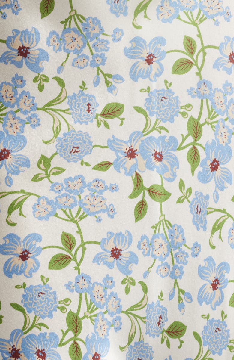 DÔEN Elowena Silk Skirt, Alternate, color, Ivory Strawberry Moon Floral