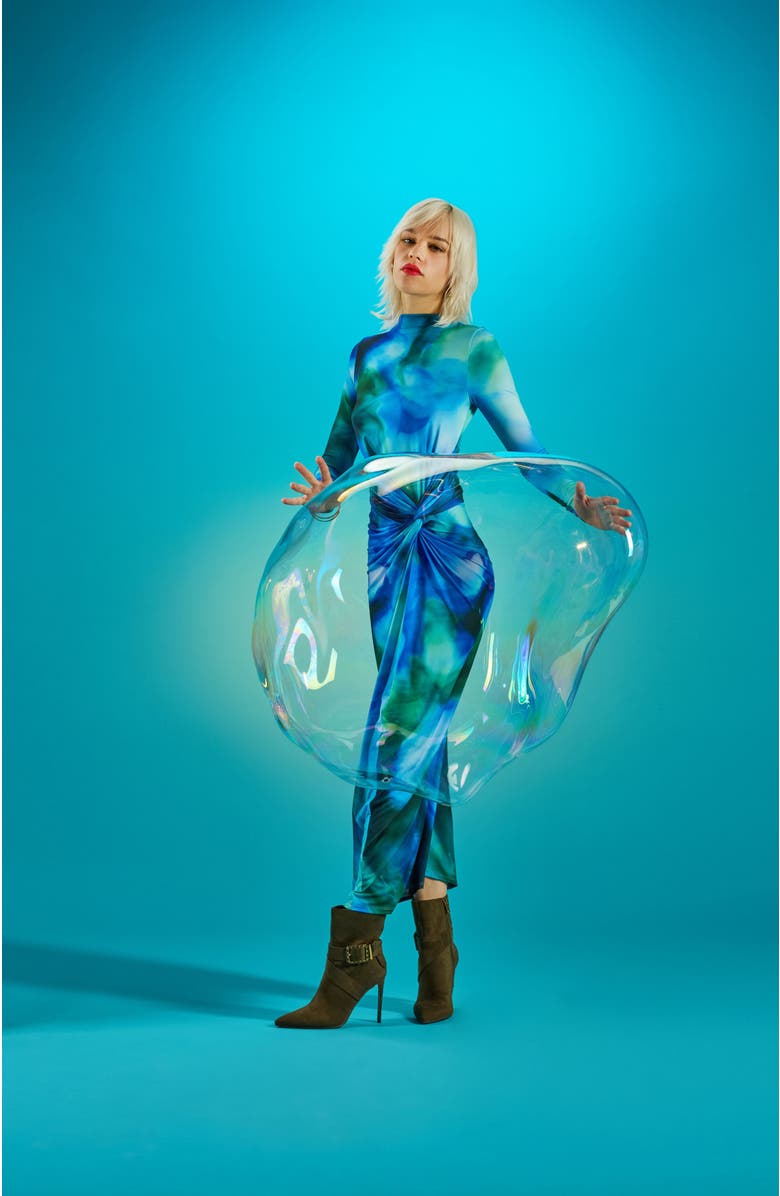 Daska Athena Printed Dress, Alternate, color, Abstract Print