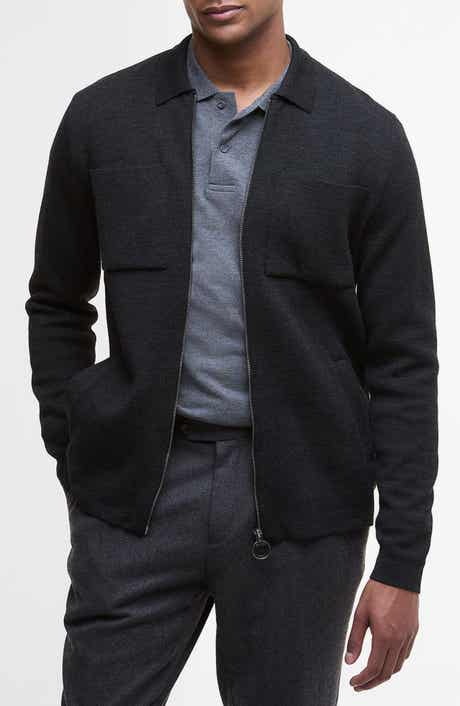 Croscombe Cotton & Merino Wool Blend Zip Cardigan