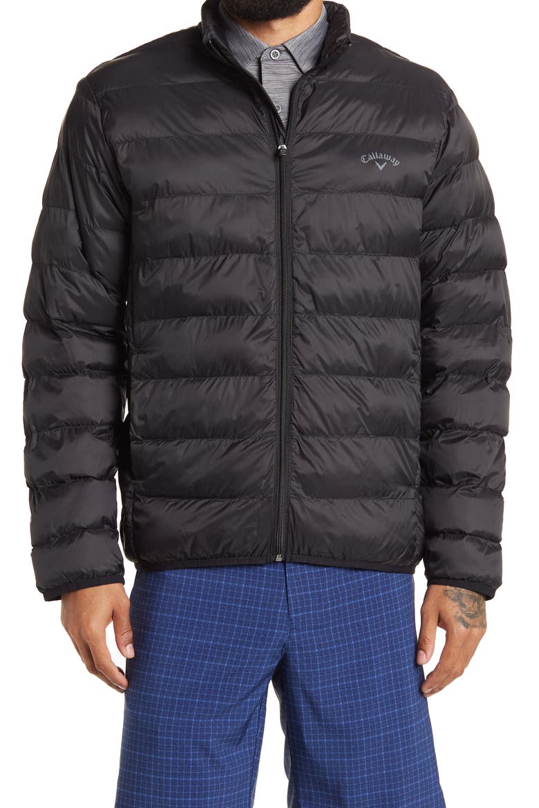 Faux Down Puffer Jacket, Main, color, CAVIAR