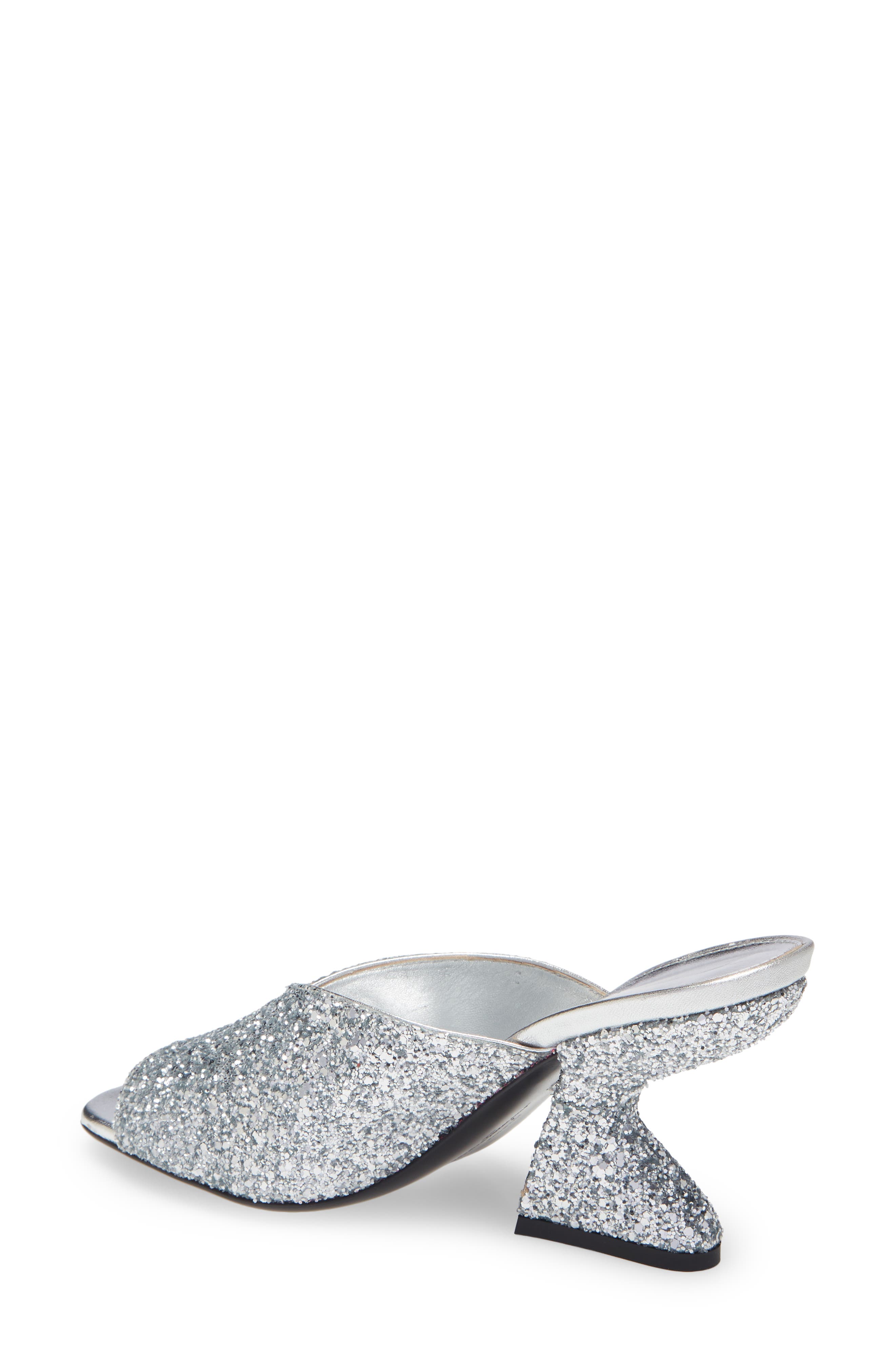 FERRAGAMO Salvatore Ferragamo Sansu Glitter F-Heel Sandal, Alternate, color, 